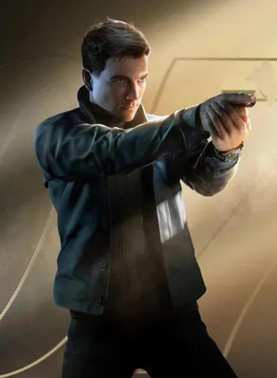 Harpoon James Bond Inspired Black Leather Jacket - 007 First Light Style
