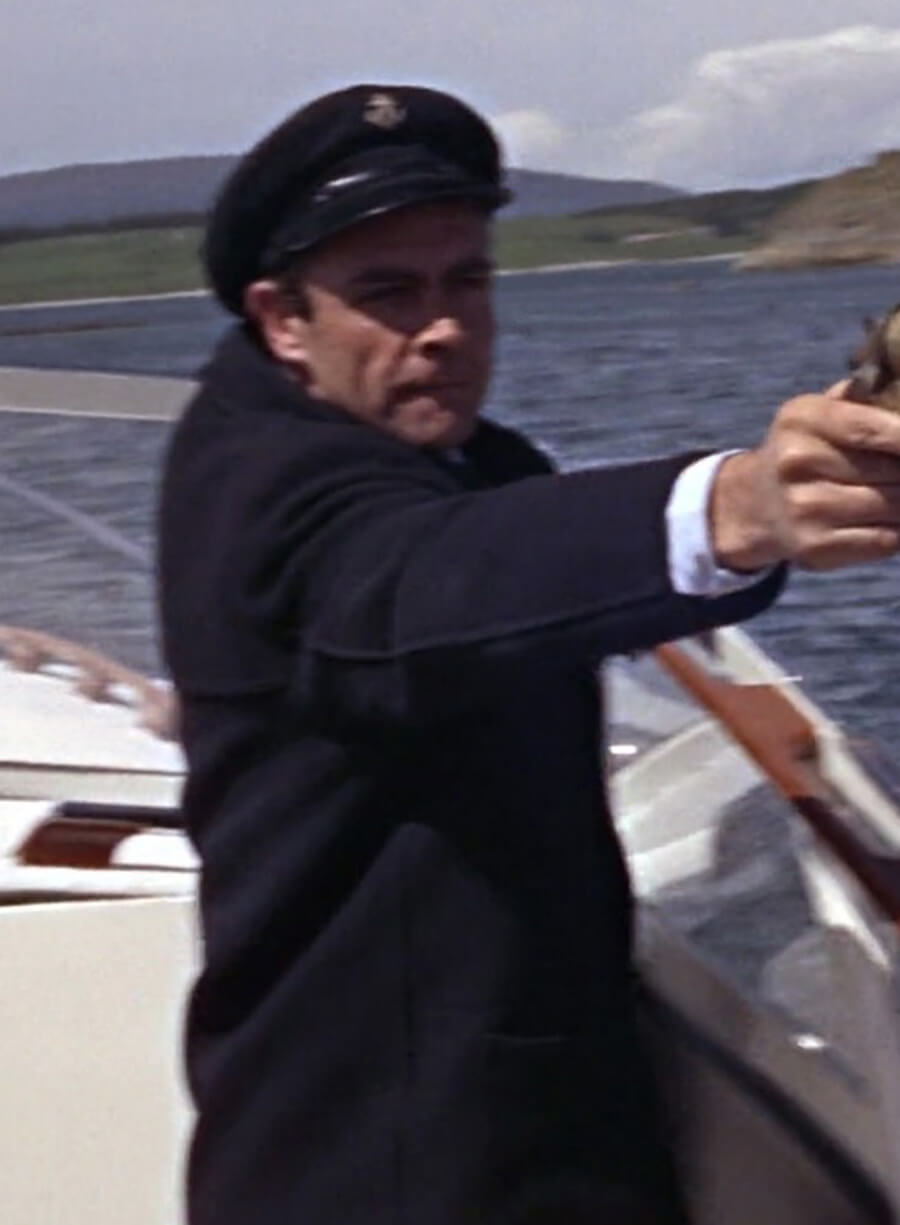Harpoon James Bond Inspired Blue Wool Coat - From Russia With Love Style