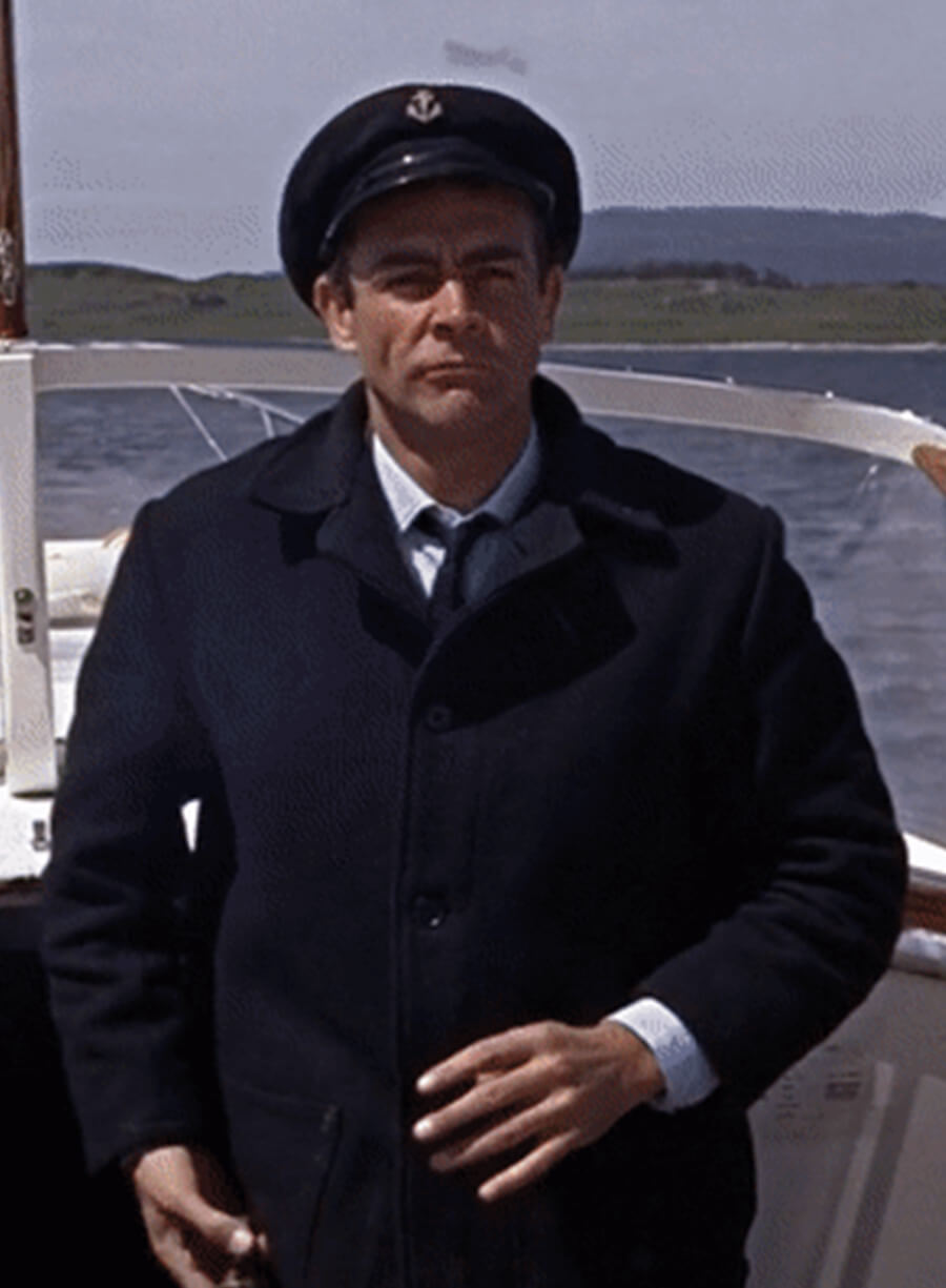 Harpoon James Bond Inspired Blue Wool Coat - From Russia With Love Style