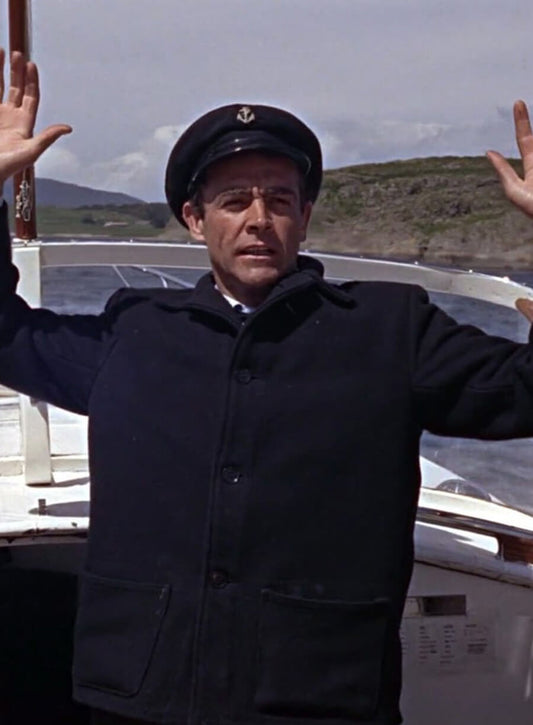 Harpoon James Bond Inspired Blue Wool Coat - From Russia With Love Style