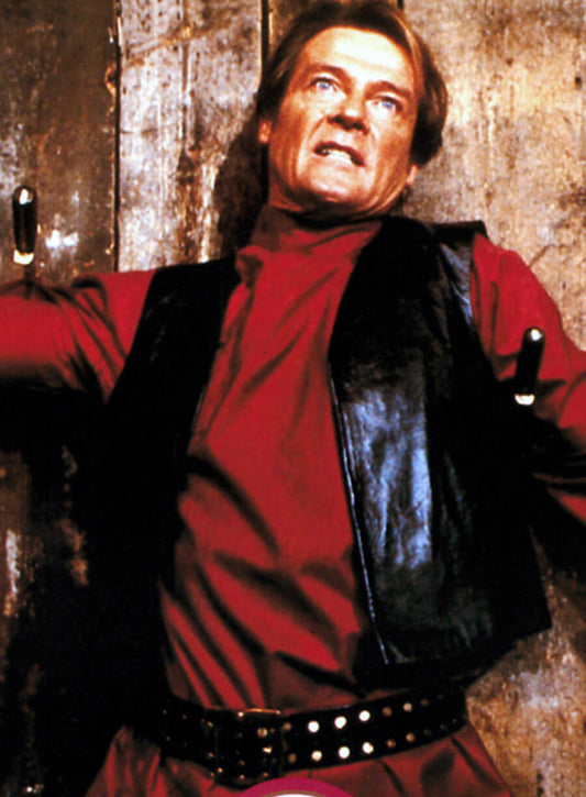 Harpoon James Bond Inspired Black Real Leather Leather Jacket - Octopussy Style