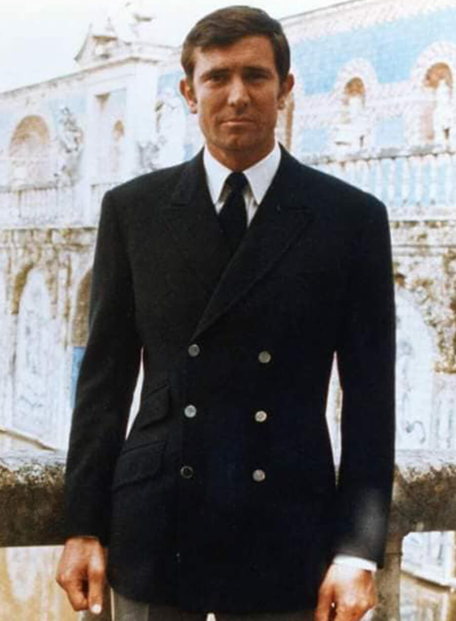 Harpoon James Bond Inspired Blue Wool Jacket - On Her Majesty's Secret Service Style