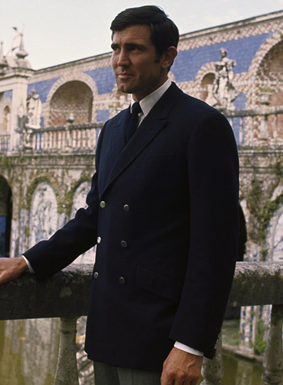 Harpoon James Bond Inspired Blue Wool Jacket - On Her Majesty's Secret Service Style