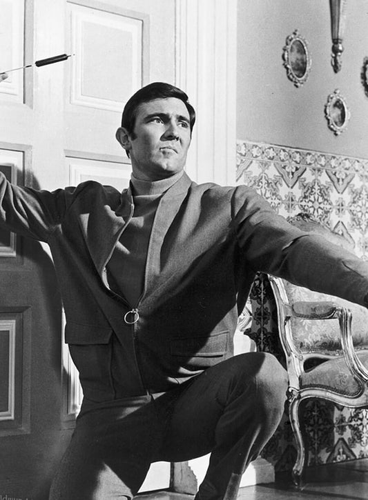 Harpoon James Bond Inspired Brown Wool Bomber Jacket - On Her Majesty's Secret Service Style