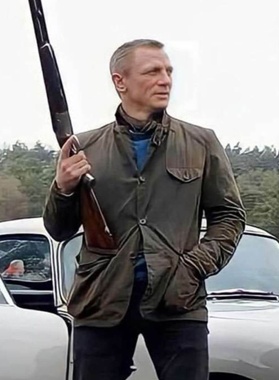 Harpoon James Bond Inspired Brown Cotton Fabric Cotton Jacket - No Time To Die Style