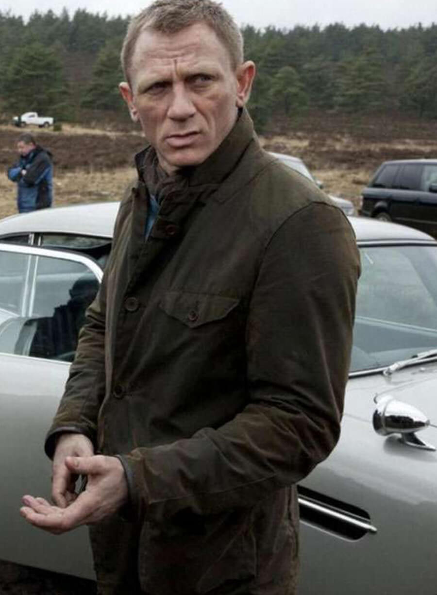 Harpoon James Bond Inspired Brown Cotton Fabric Cotton Jacket - No Time To Die Style