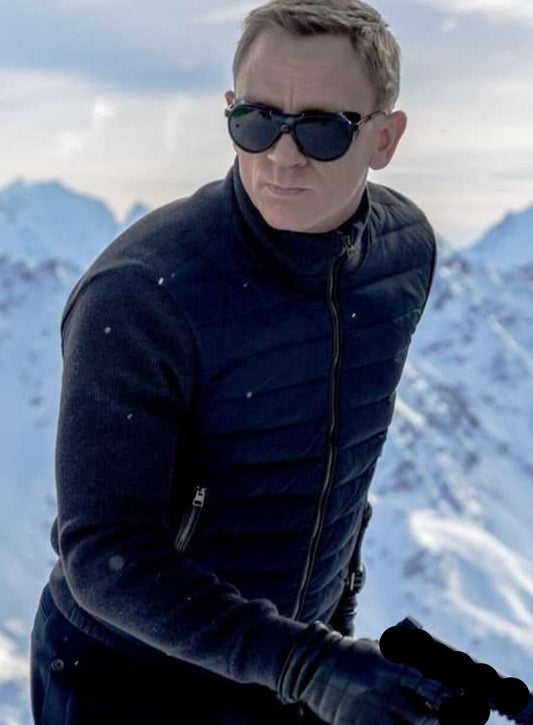 Harpoon James Bond Inspired Blue Parachute Fabric Bomber Jacket - Spectre Style