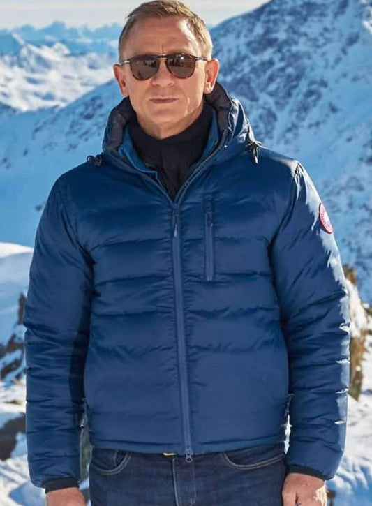 Harpoon James Bond Inspired Blue Parachute Fabric Hooded Jacket - Spectre Style