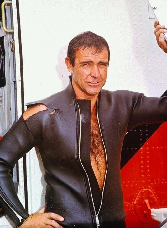 Harpoon James Bond Inspired Black Genuine Leather Leather Jacket - Thunderball Style