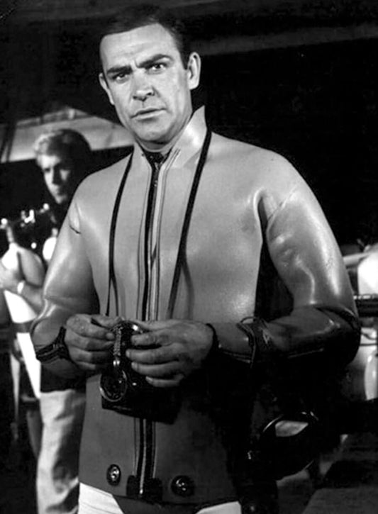 Harpoon James Bond Inspired Brown Real Leather Leather Jacket - Thunderball Style