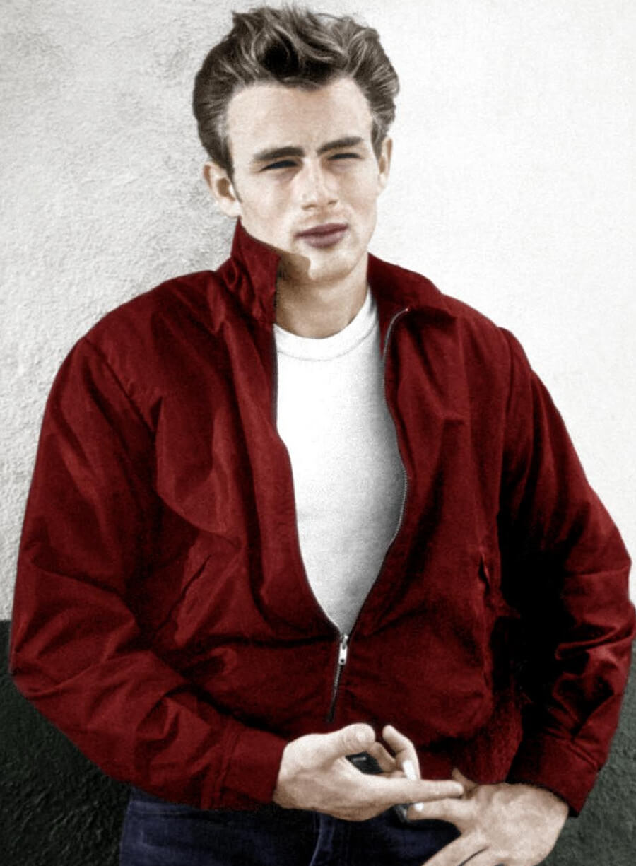 Harpoon Jim Stark Inspired Red Leather Jacket - Rebel Without A Cause Style