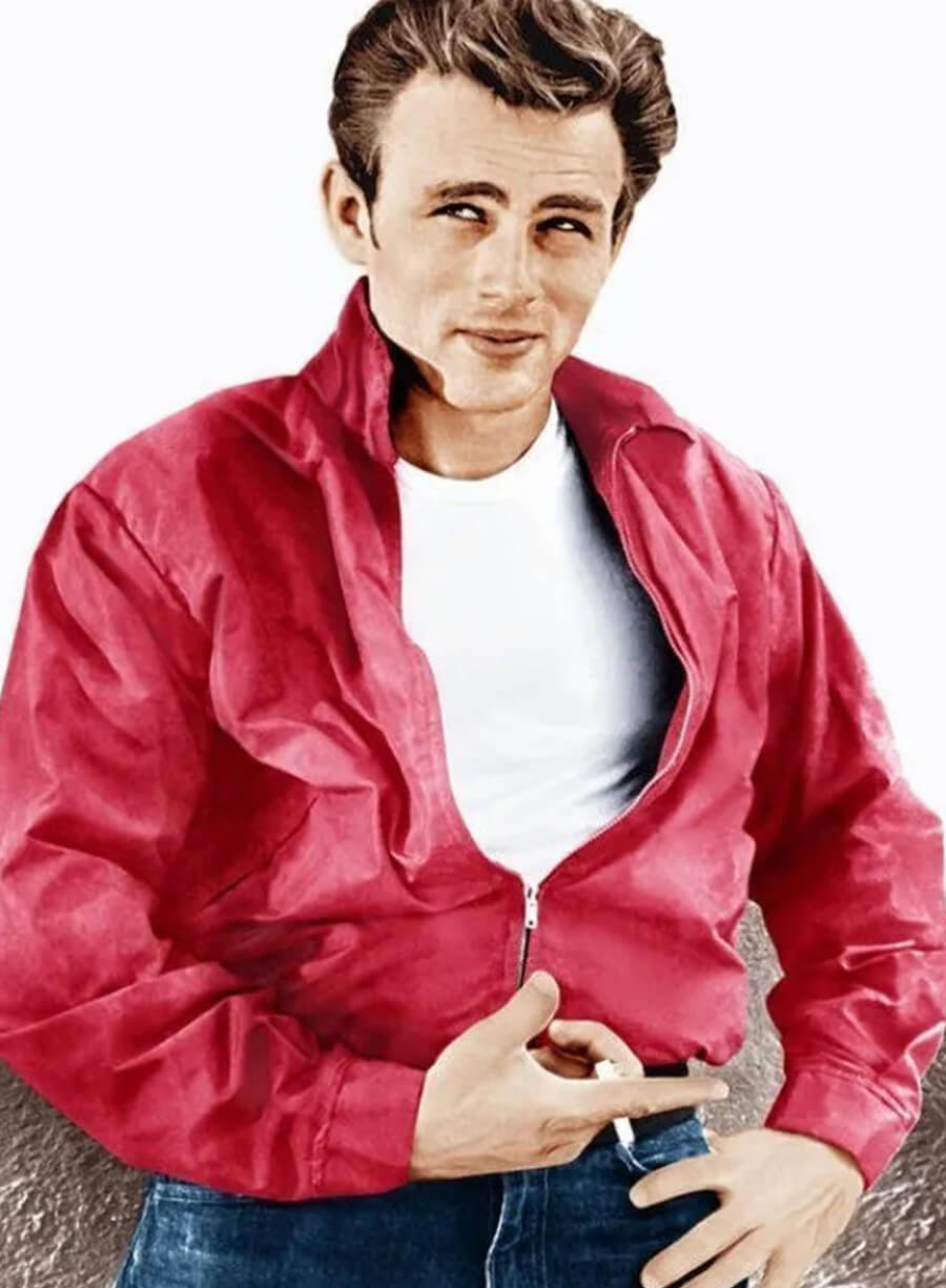 Harpoon Jim Stark Inspired Red Leather Jacket - Rebel Without A Cause Style