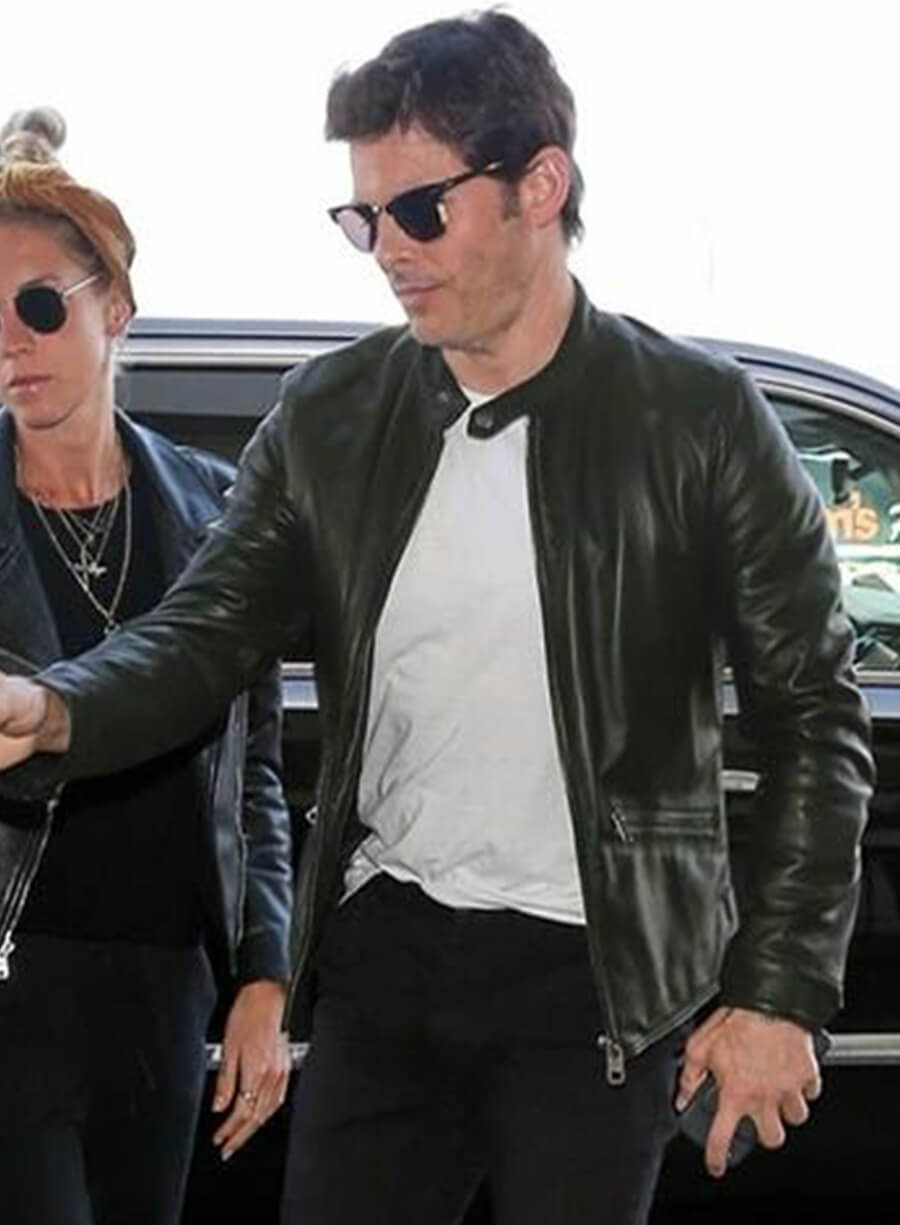 Harpoon James Marsden Inspired Black Leather Jacket