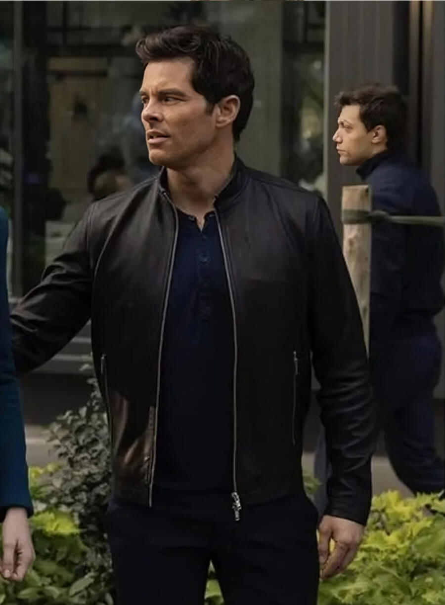 Harpoon Teddy Inspired Black Leather Jacket - Westworld Tv Series Style