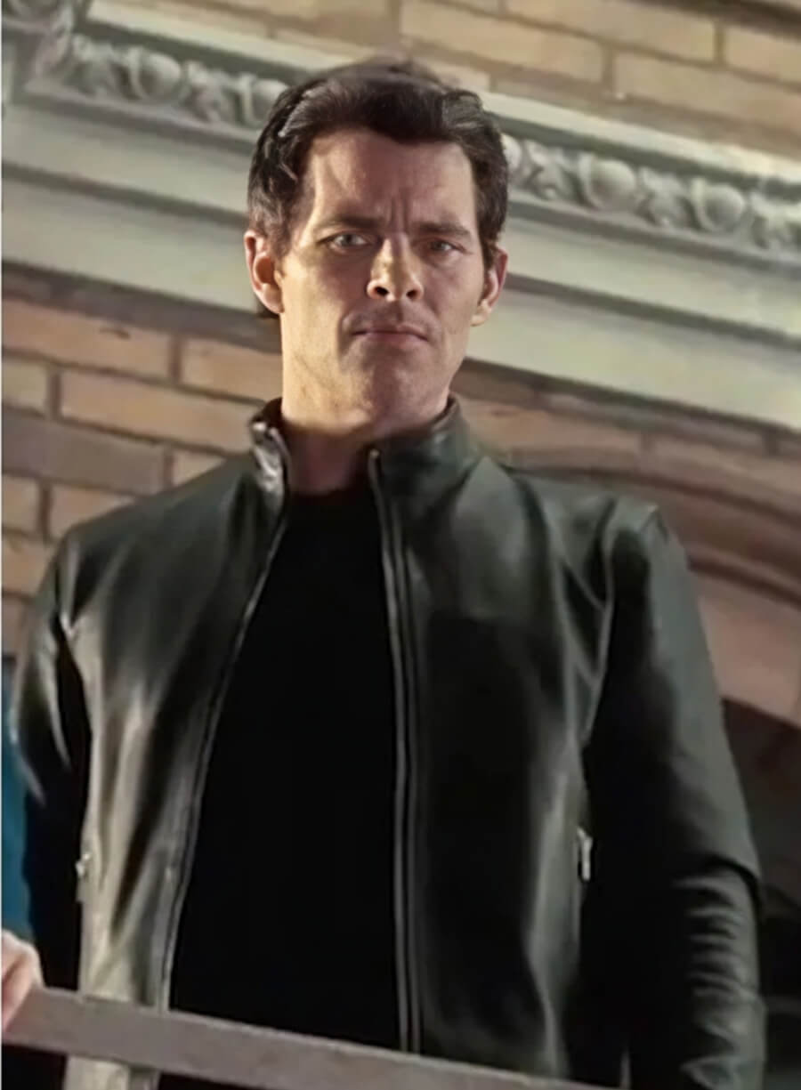 Harpoon Teddy Inspired Black Leather Jacket - Westworld Tv Series Style