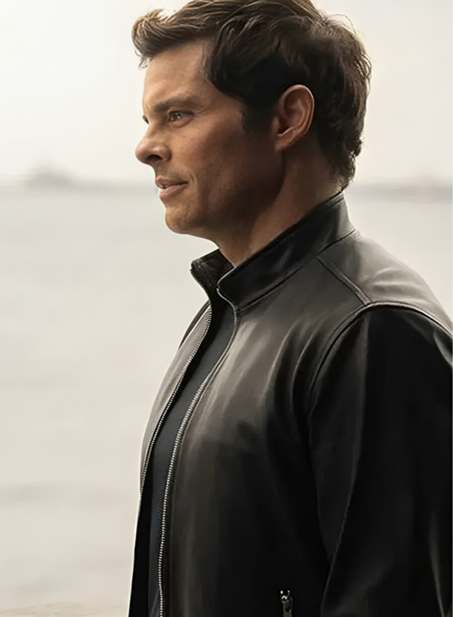 Harpoon Teddy Inspired Black Leather Jacket - Westworld Tv Series Style