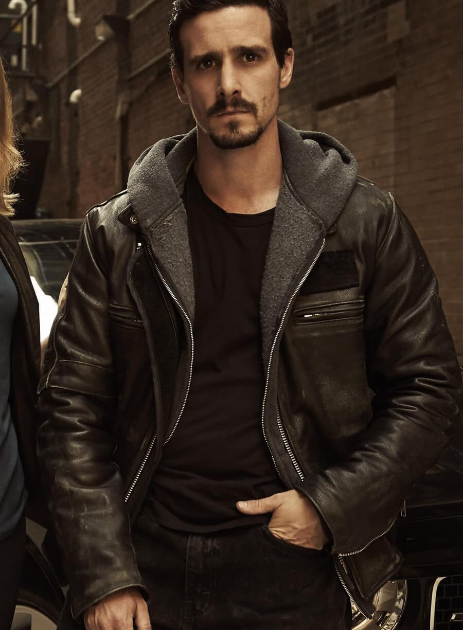 Harpoon Damon Callis Inspired Black Leather Jacket - Low Winter Sun Style