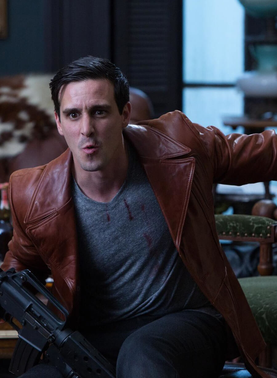 Harpoon Eddie Kaspbrak Inspired Red Leather Jacket - Mr. Right Style