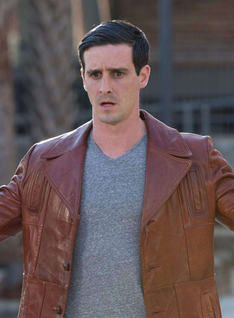 Harpoon Eddie Kaspbrak Inspired Red Leather Jacket - Mr. Right Style
