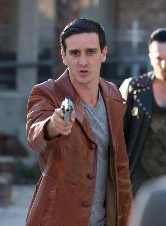 Harpoon Eddie Kaspbrak Inspired Red Leather Jacket - Mr. Right Style