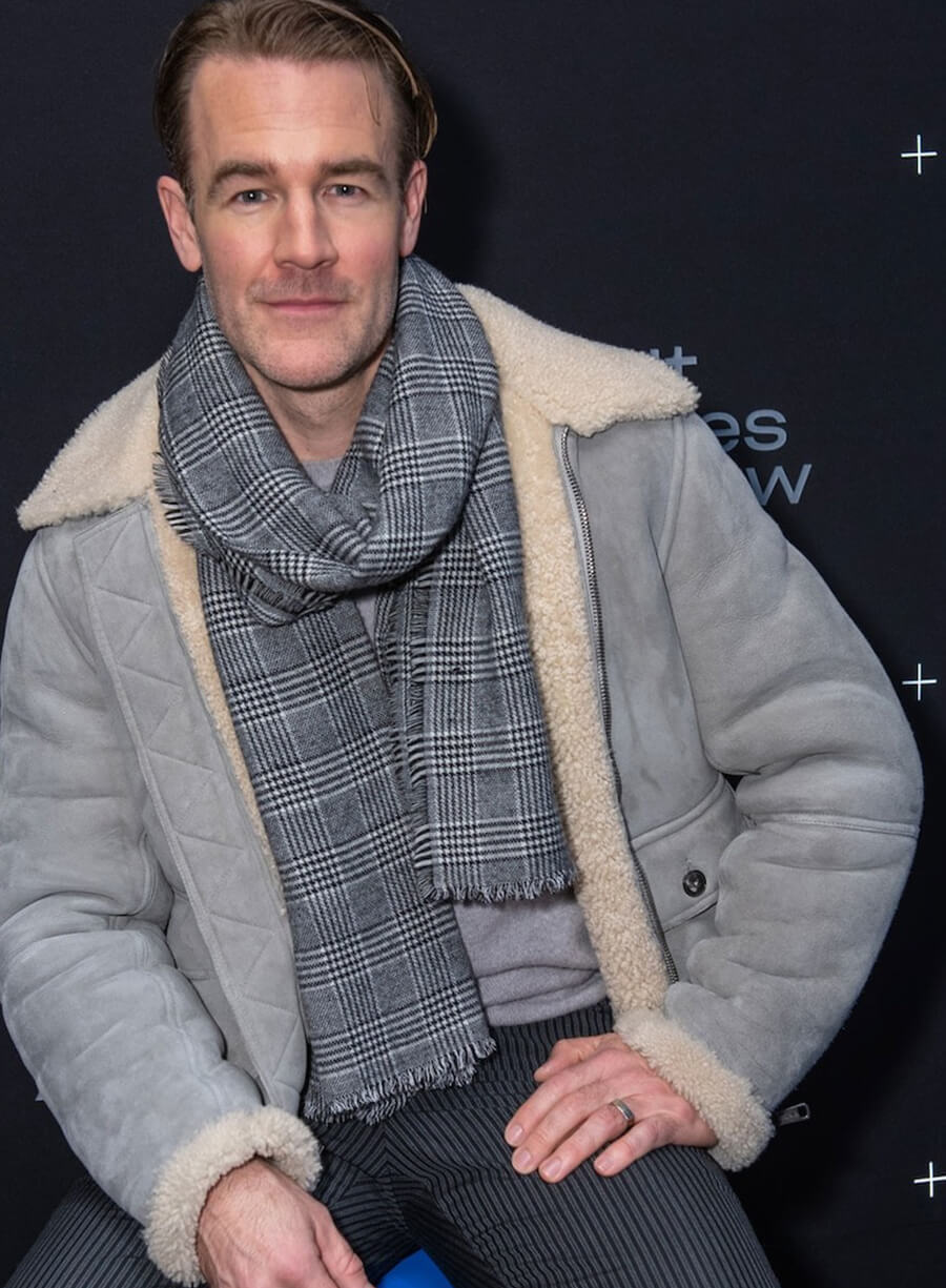 Harpoon James Van Der Beek Suede Inspired Grey Suede Leather Leather Jacket