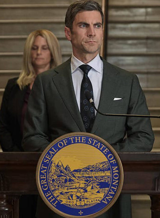 Harpoon Jamie Dutton Inspired Grey Leather Jacket - Yellowstone Drama Series Style