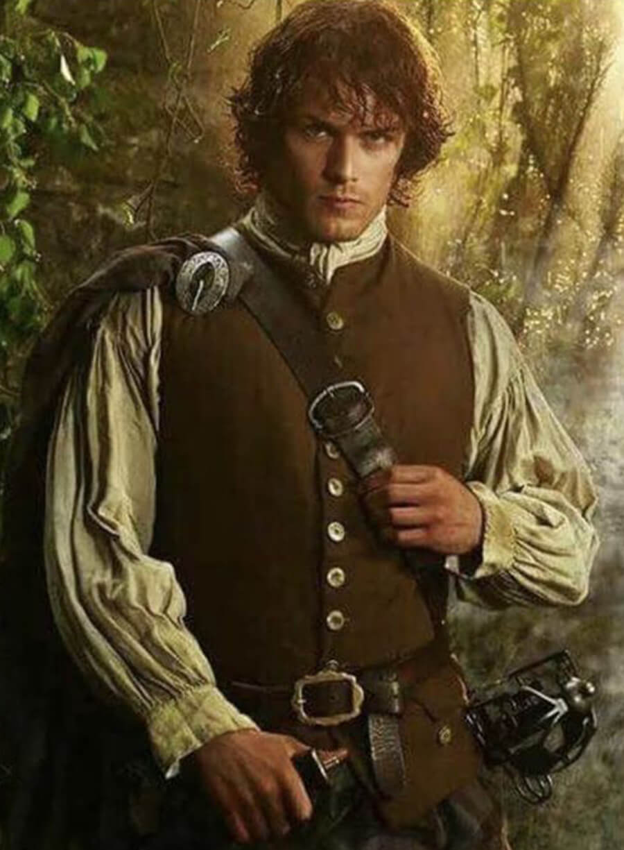 Harpoon Jamie Fraser Inspired Brown Leather Jacket - Outlander Style
