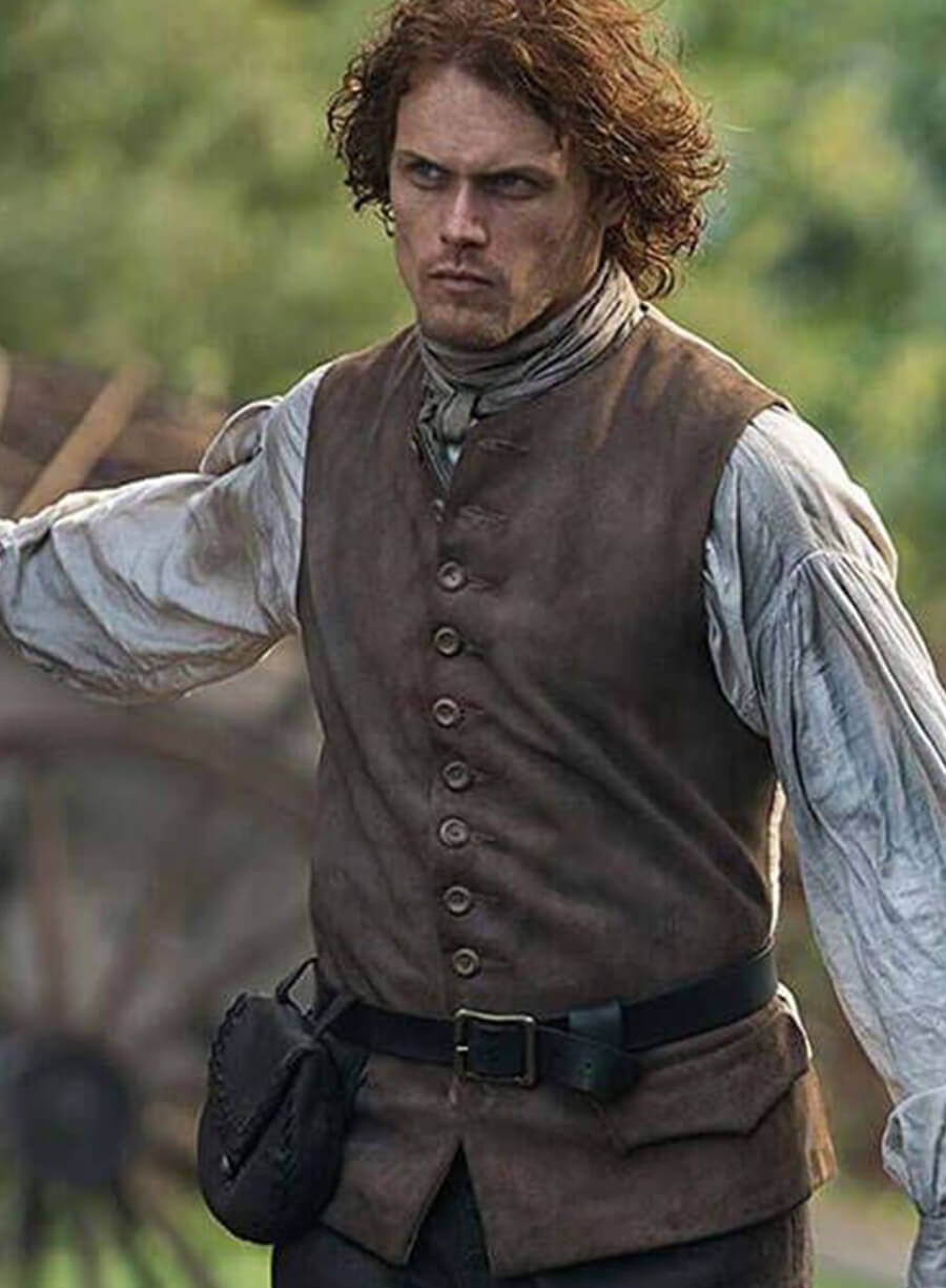 Harpoon Jamie Fraser Inspired Brown Leather Jacket - Outlander Style