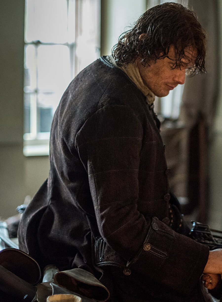 Harpoon Jamie Fraser Inspired Brown Wool Jacket - Outlander Style