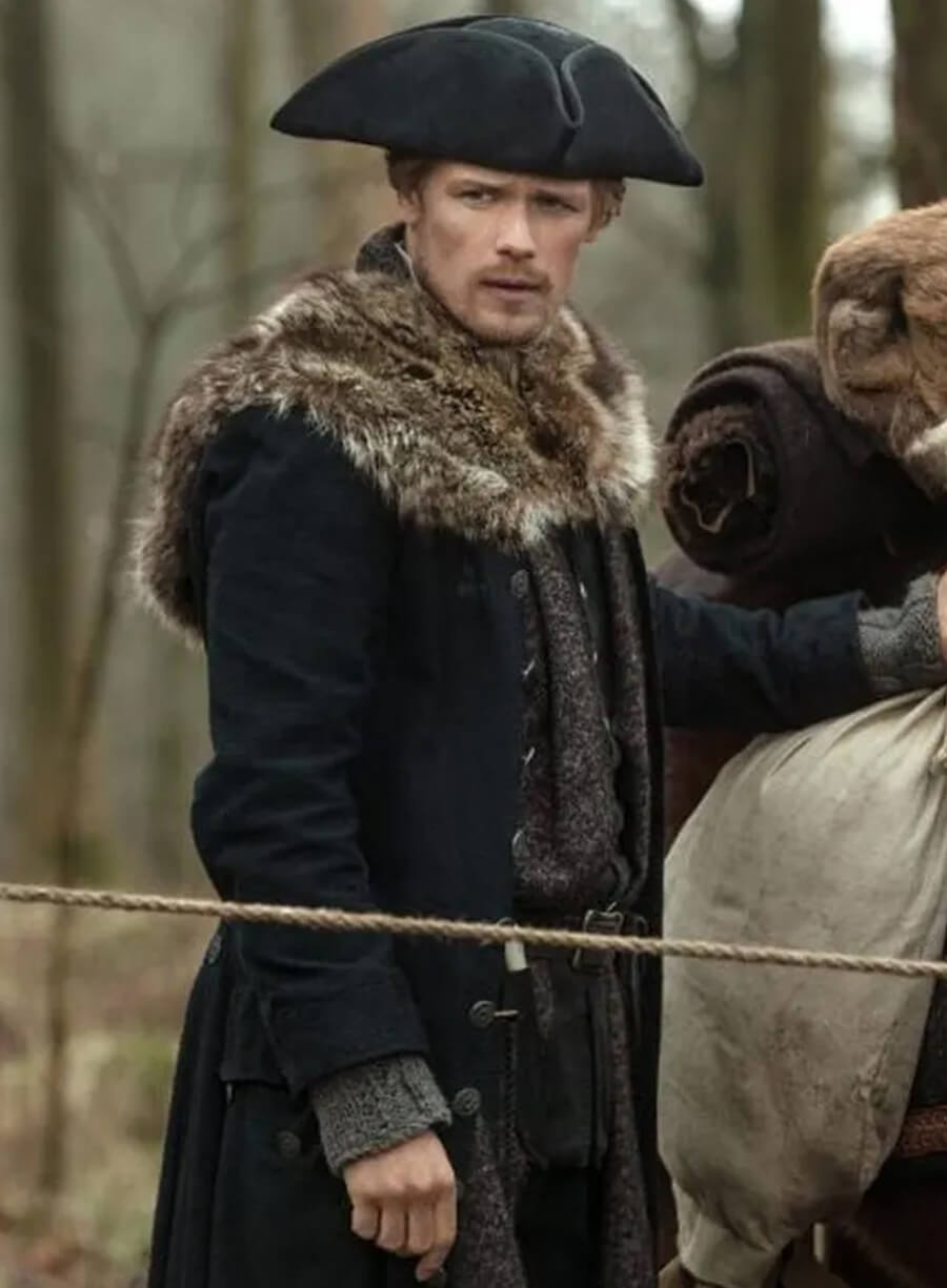 Harpoon Jamie Fraser Inspired Dark Grey Coat - Outlander Style