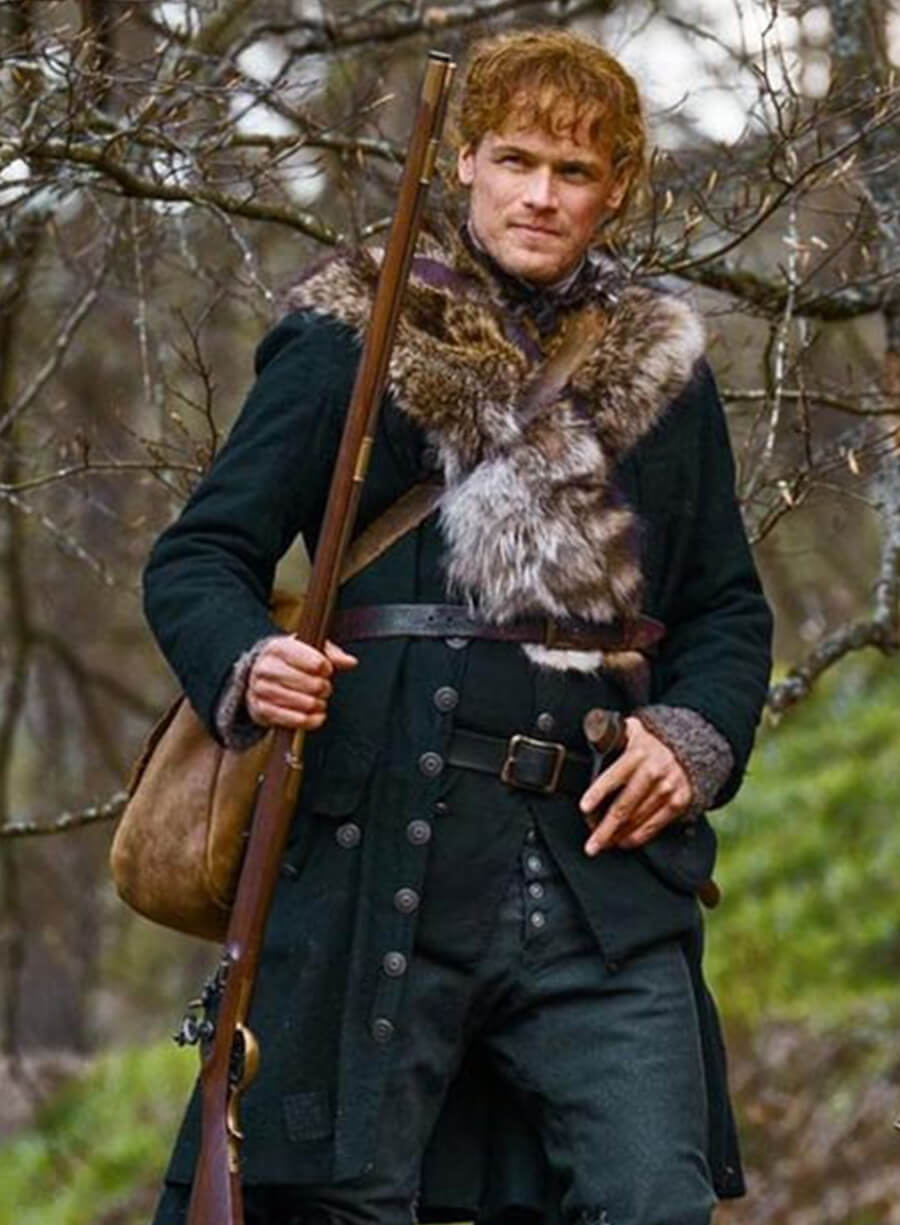 Harpoon Jamie Fraser Inspired Dark Grey Coat - Outlander Style