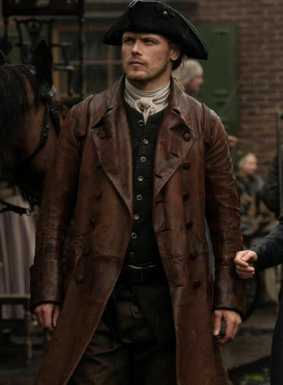Harpoon Jamie Fraser Inspired Brown Coat - Outlander S07 Style
