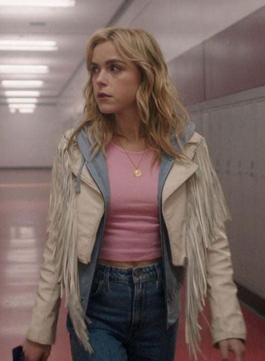 Harpoon Jamie Hughes Inspired Off White Leather Jacket - Totally Killer Style