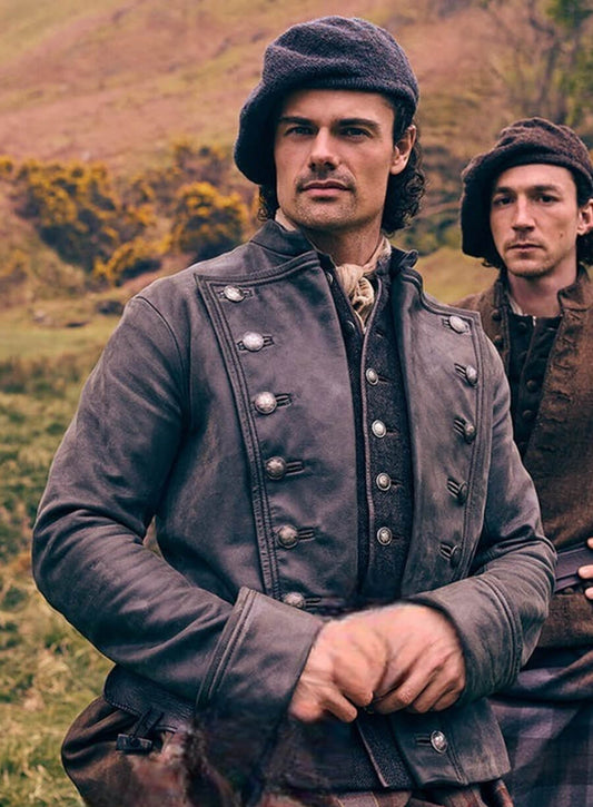 Harpoon Brian Fraser Inspired Black Leather Jacket - Outlander Blood of My Blood Style