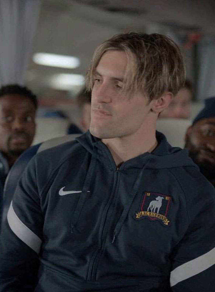Harpoon Jamie Tartt Inspired Blue Hooded Jacket - Ted Lasso S03 Style