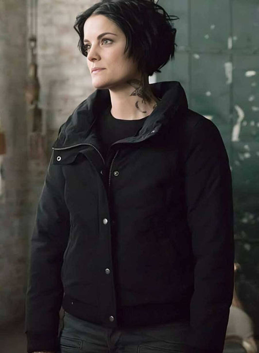 Harpoon Jane Doe Inspired Black Cotton Fabric Cotton Jacket - Blindspot Tv Series Style