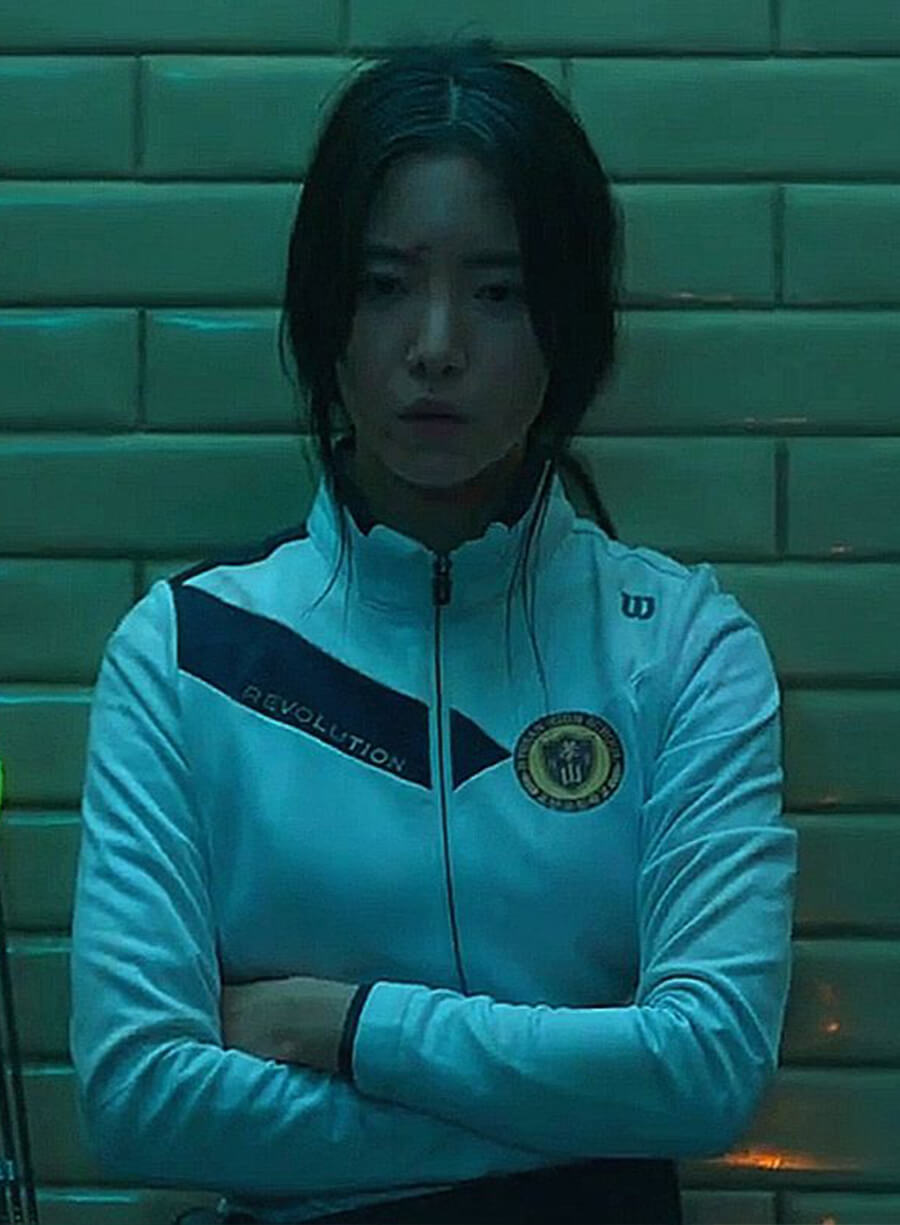 Harpoon Jang Ha-ri Inspired White Leather Jacket - All of Us Are Dead Style