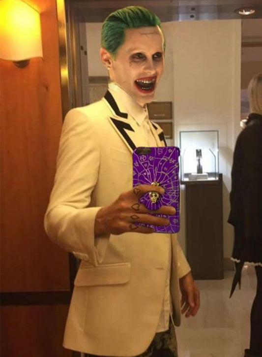 Harpoon Joker Inspired White Suiting Fabric Leather Jacket - Suicide Squad Style