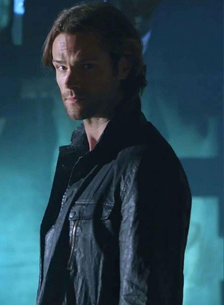 Harpoon Jared Padalecki Inspired Black Leather Jacket