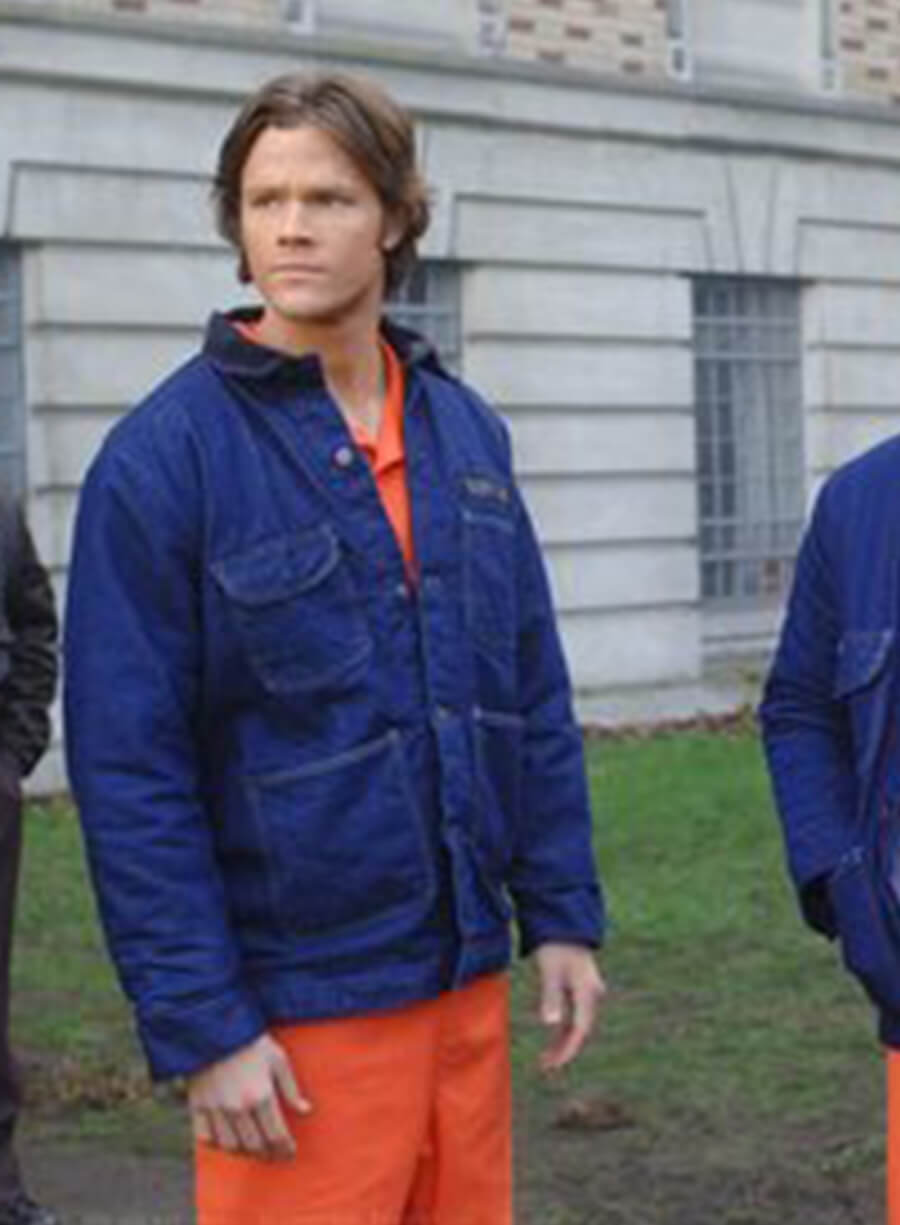 Harpoon Sam Winchester Inspired Blue Cotton Fabric Denim Jacket - Supernatural Style