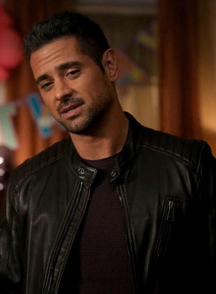 Harpoon J.R Ramirez Inspired Black Leather Jacket - Manifest TV series Style
