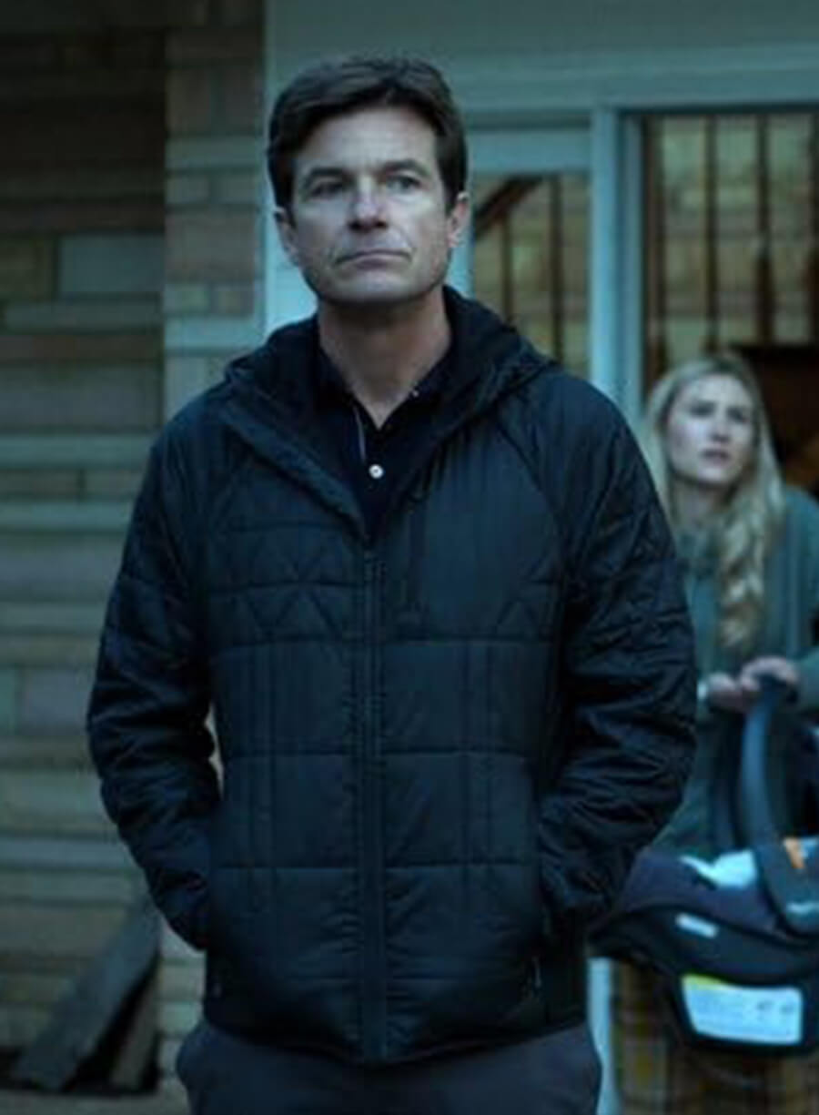 Harpoon Martin Byrde Inspired Black Parachute Fabric Hooded Jacket - Ozark TV Series Style