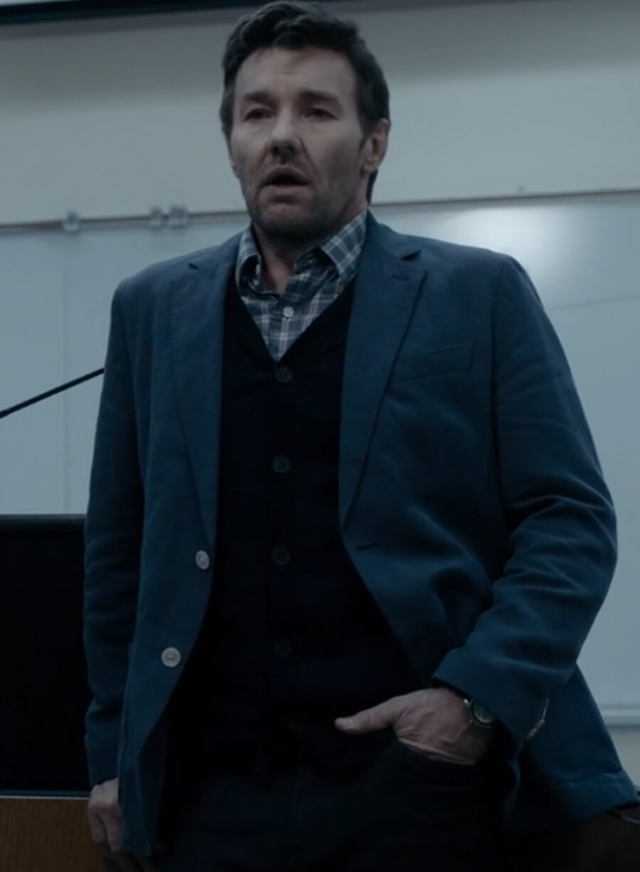 Harpoon Jason Dessen Inspired Blue Suiting Fabric Leather Jacket - Dark Matter 2024 Style