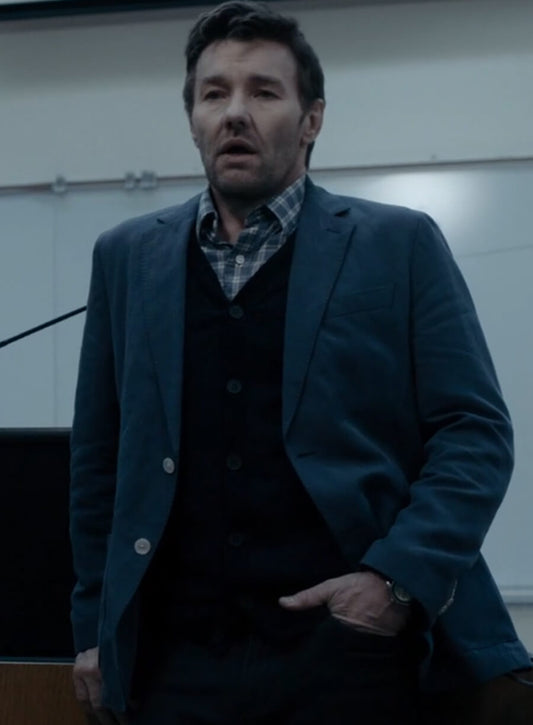 Harpoon Jason Dessen Inspired Blue Suiting Fabric Leather Jacket - Dark Matter 2024 Style