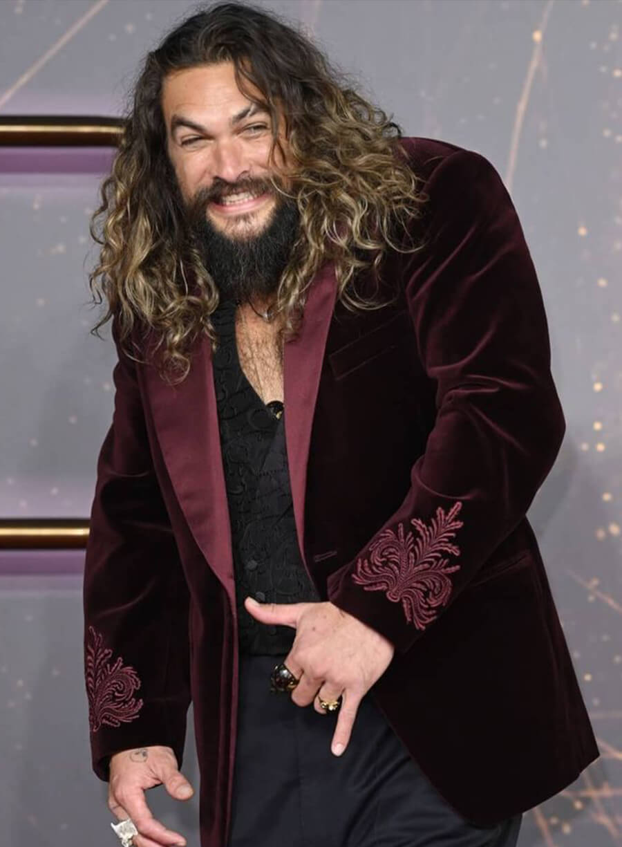 Harpoon Jason Momoa Inspired Maroon Leather Jacket