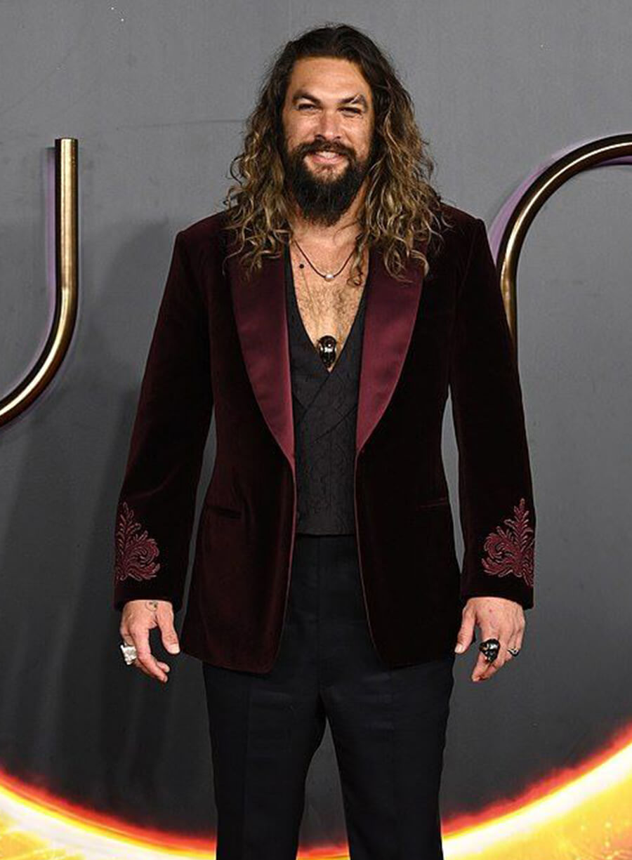 Harpoon Jason Momoa Inspired Maroon Leather Jacket