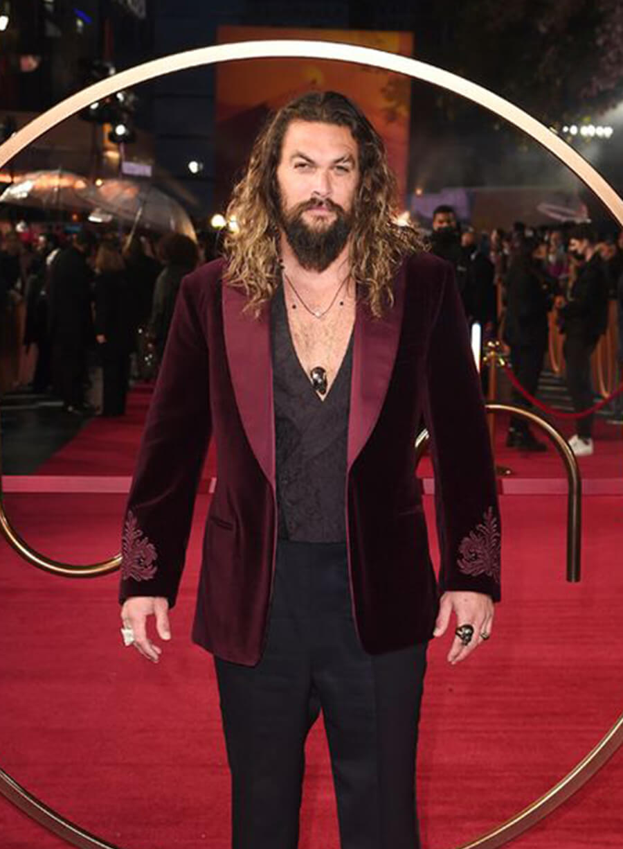 Harpoon Jason Momoa Inspired Maroon Leather Jacket