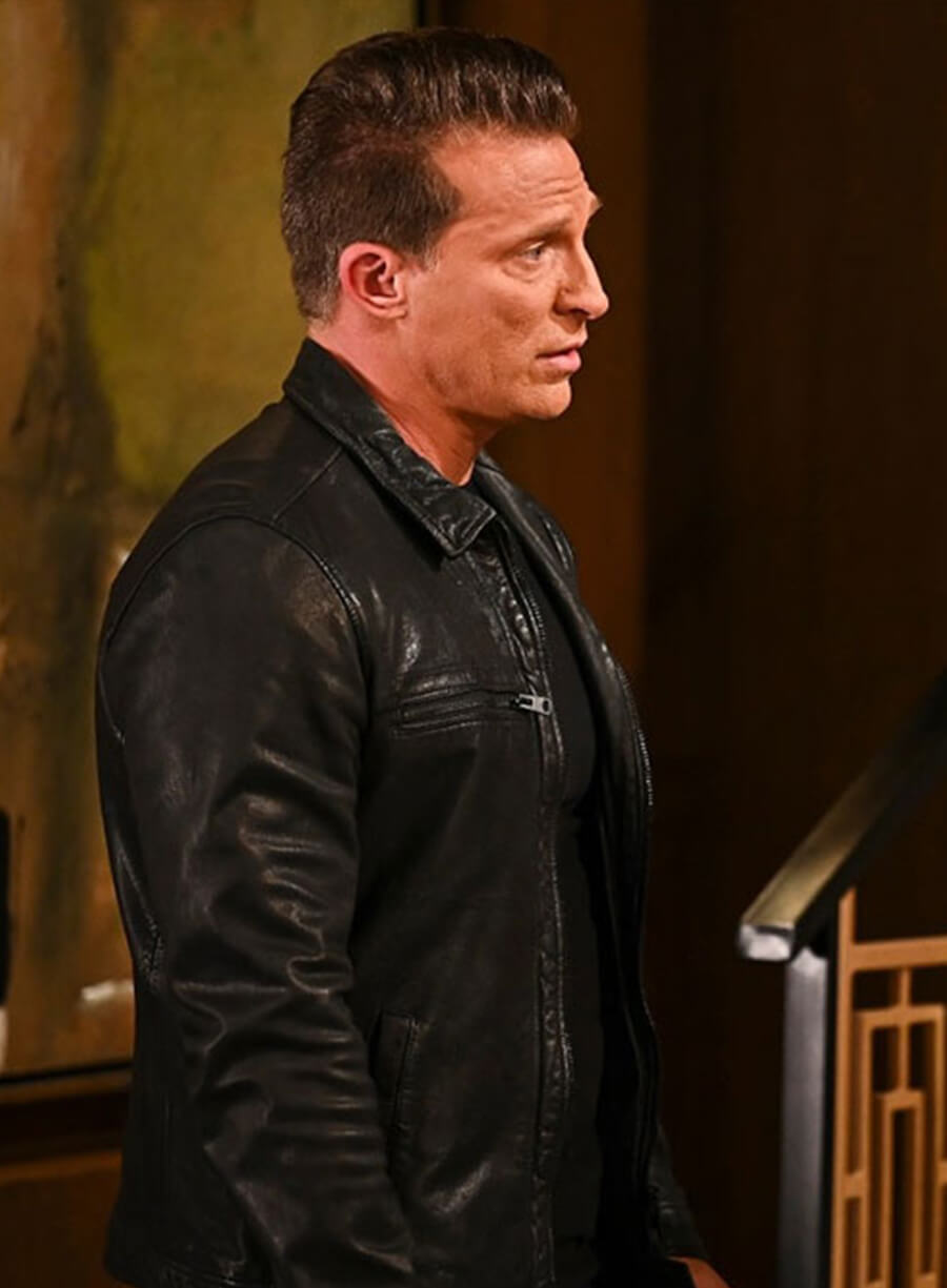Harpoon Jason Morgan Inspired Black Leather Jacket - General Hospital Style