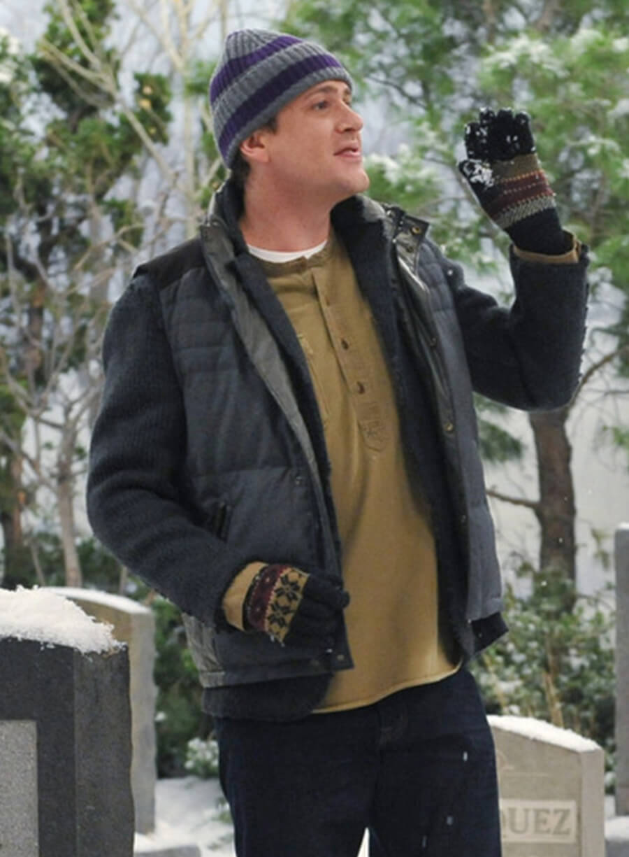 Harpoon Marshall Eriksen Inspired Grey Leather Jacket - How I met Your Mother S07 Style