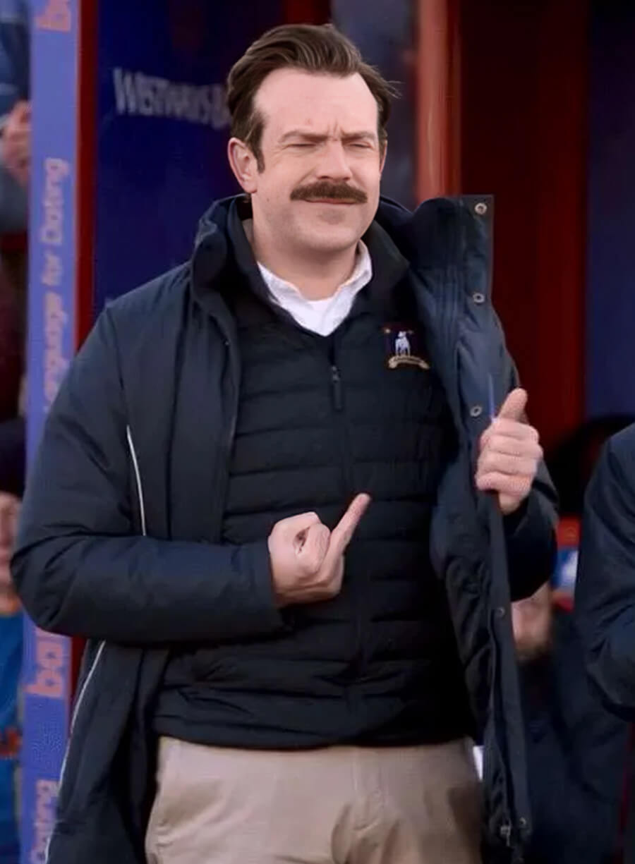 Harpoon Ted Lasso Inspired Black Leather Jacket